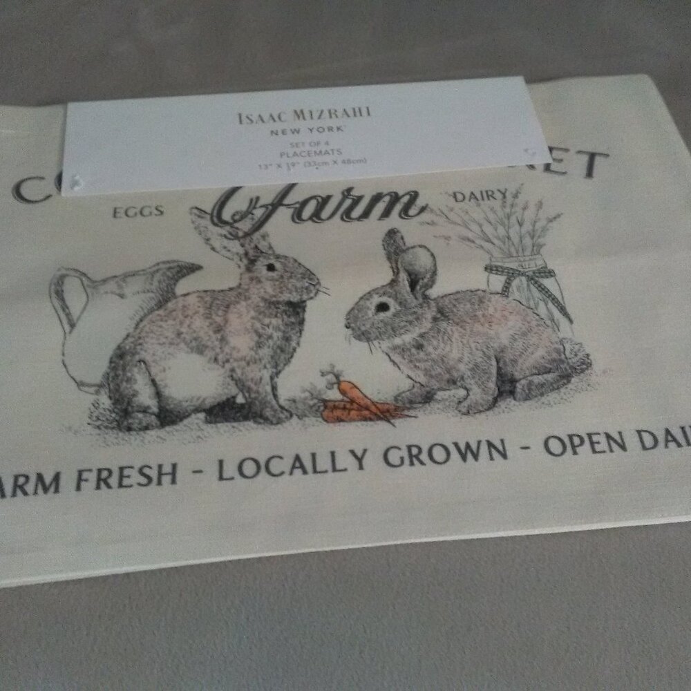NWT ISAAC MIZRAHI Set of 4 Placemats